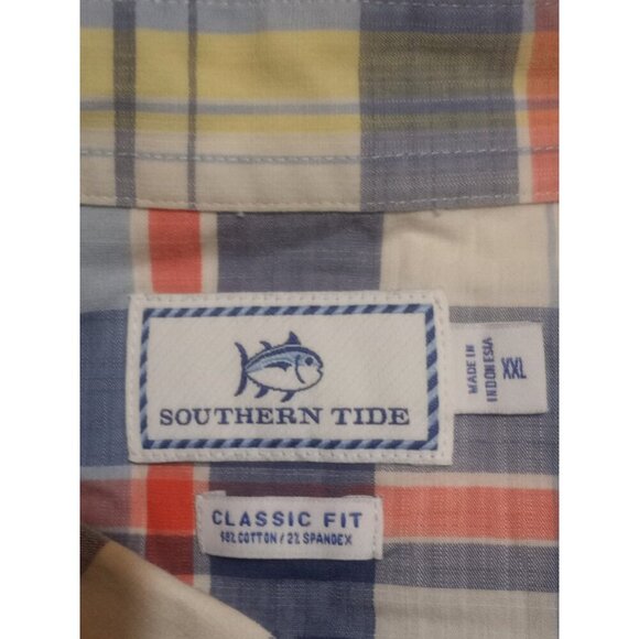Southern Tide Men's 2XL Classic Fit Button Down Shirt Plaid Multicolor Plaid - Picture 9 of 11